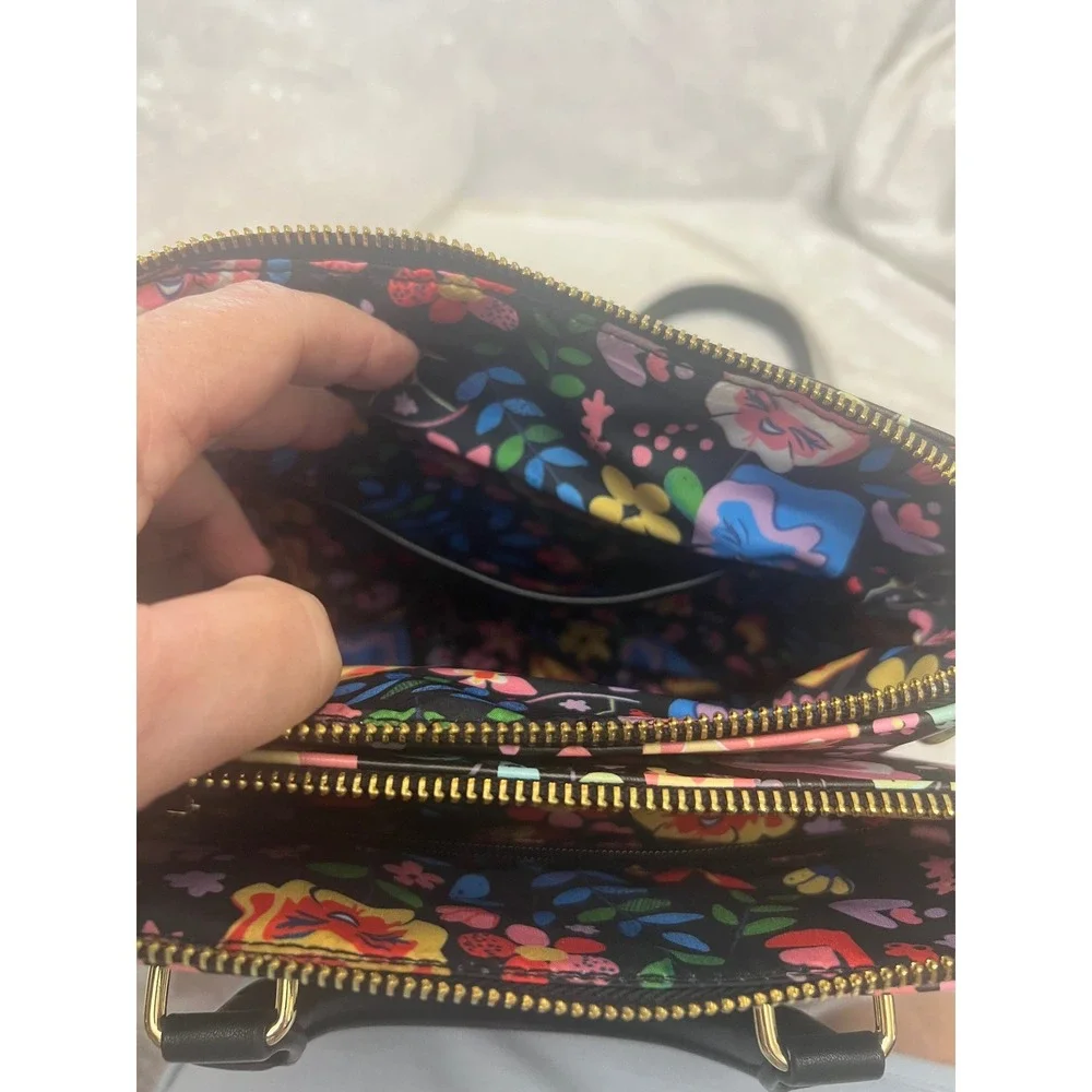 Loungefly Disney Alice in Wonderland Talking Flowers Satchel Crossbody Bag Multi